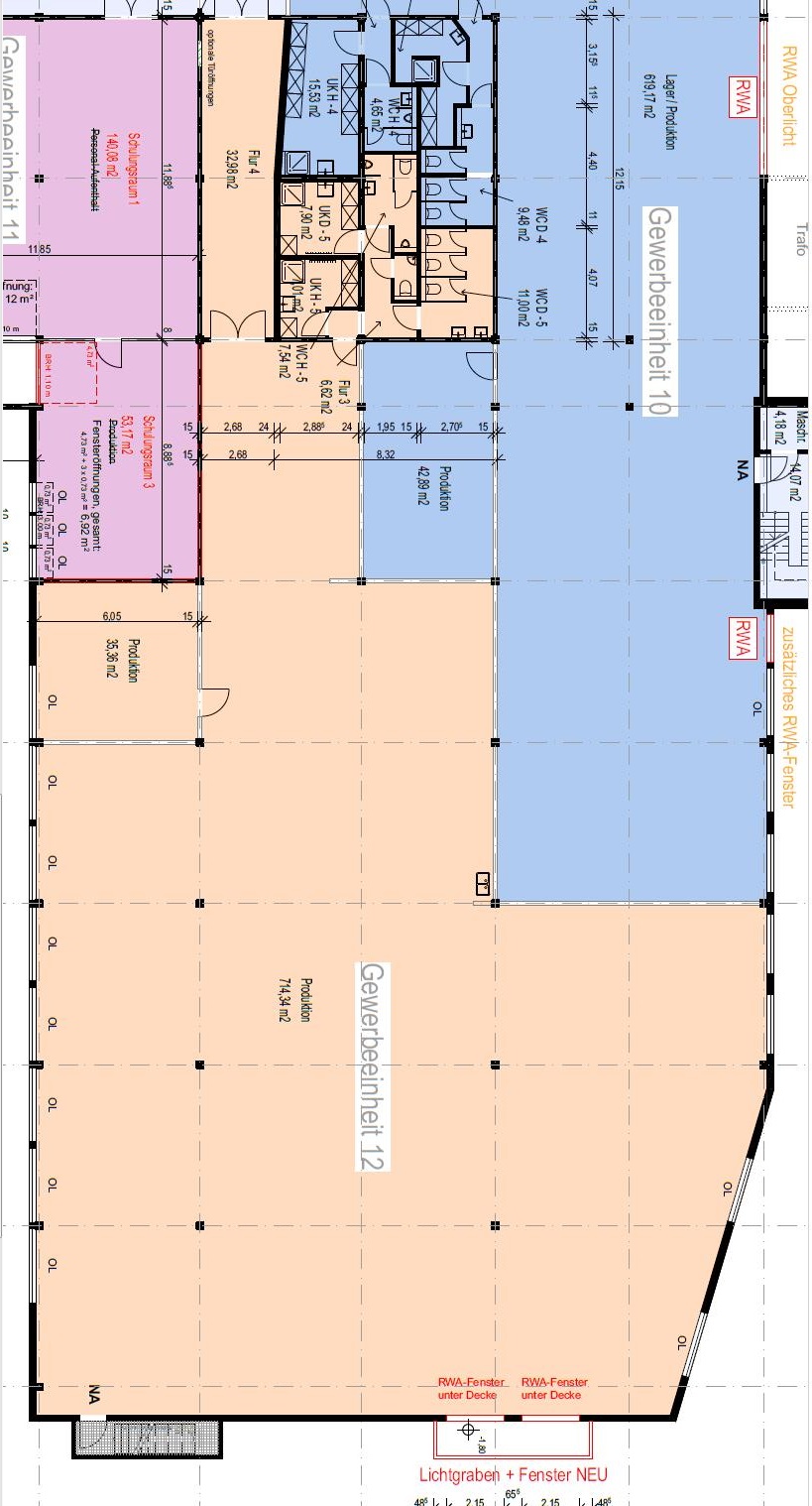 Grundriss Halle / Lager / Produktion N�rnberg