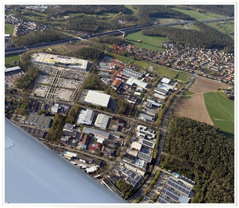 Luftbild Halle / Lager / Produktion Schwabach