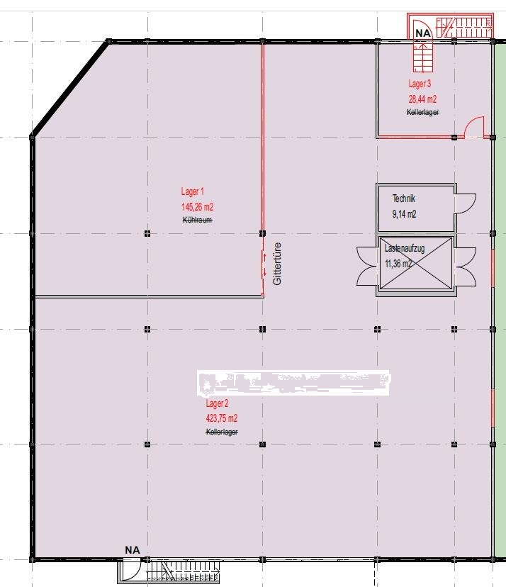 Grundriss Halle / Lager / Produktion N�rnberg