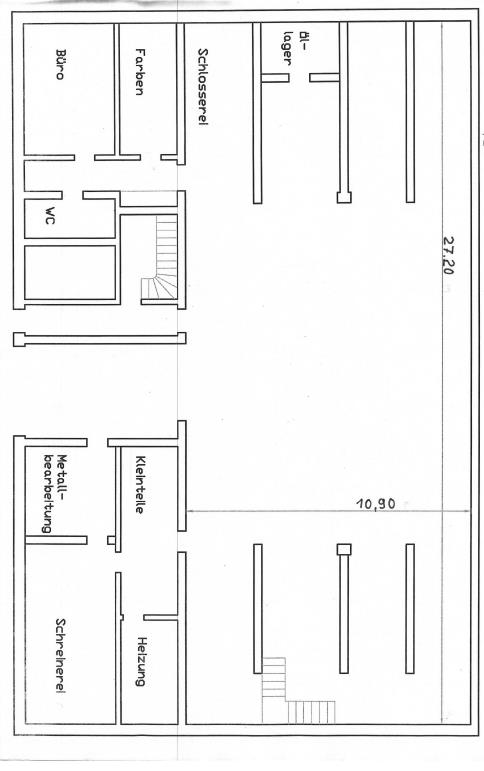 Grundriss Halle / Lager / Produktion Roth