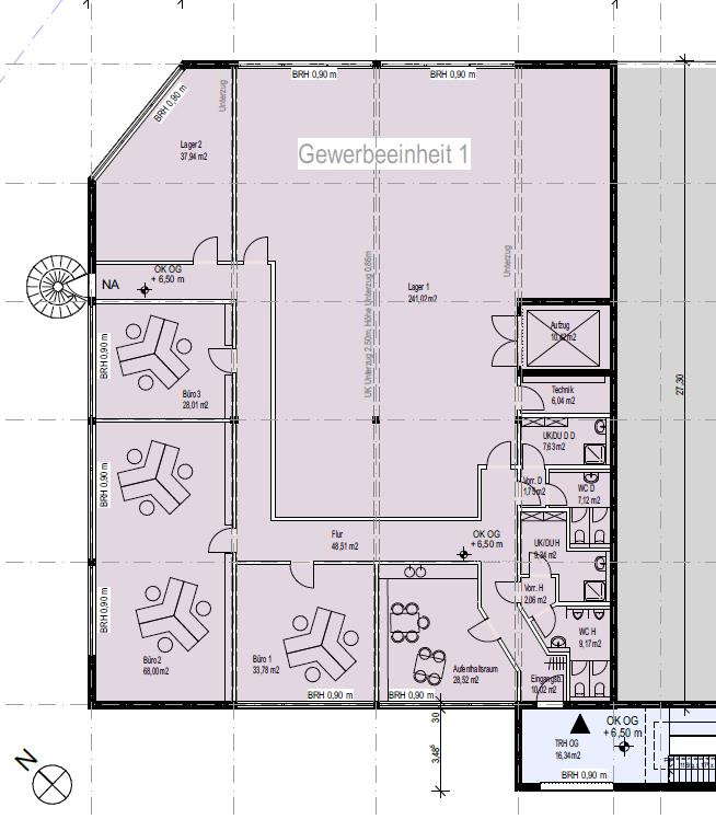 Grundriss Halle / Lager / Produktion N�rnberg
